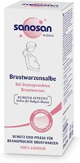 Sanosan Pommade Pure Naturelle Tétons - Crème d'allaitement apaisante