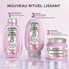 Garnier Ultra Doux Shampooing Indisciplinés - Shampoing Lissant