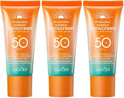 Crème Solaire 50 Visage - Protection Hydratante 3 Pièces