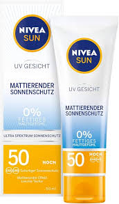 Crème Solaire Matifiante Visage Instantané - Protection 50 SPF