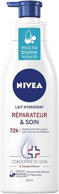 Crème Nivea Corps Hydratant Réparateur pour Peaux Sèches et Abîmées