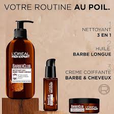 Crème Barbe Homme L'Oréal Men Expert BarberClub - Soin et Style Parfait