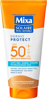Crème Solaire Hypoallergénique Mixa pour Peau Sensible - Protection 50