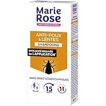 Shampoing Anti Poux Lentes Marie Rose - Protection Efficace contre les Poux