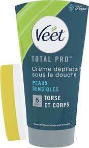 Crème Dépilatoire Douche Veet Men pour Peaux Sensibles