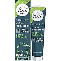 Veet Men Crème Dépilatoire Normales - Élimination Douce des Poils