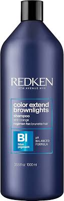 Shampoing Bleu Redken Extend Brownlights - Éclat et Protection pour Cheveux Bruns