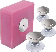 Porte Savon Magnétique Inoxydable - Pack de 3 Cônes Pratiques