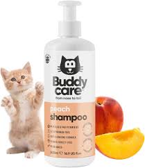 Buddycare Shampoing Chat Pêche - Un soin doux pour votre compagnon félin