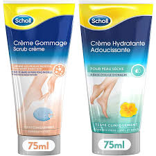 Scholl Crème Pieds Gommage Adoucissante - Soin des pieds doux et hydratés