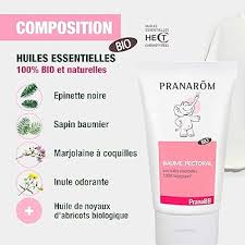 Baume Pectoral BIO Pranarôm - Soin Naturel pour Bébé