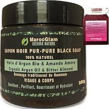 Savon Noir Corps Marocain aux Amandes - Purifiant et Hydratant