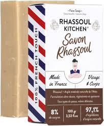 Savon Solide Artisanal Rhassoul de Monsieur BARBIER - Soin Naturel pour Votre Peau