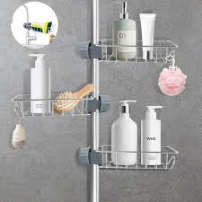 Étagère en Inoxydable Réglable pour Porte Savon Douche