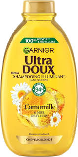 Shampoing Garnier Ultra Doux Camomille – Éclat et Douceur