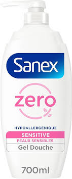 Sanex Pompe Douche Sensitive Sensibles - Savon pH Neutre pour Peau Sensible