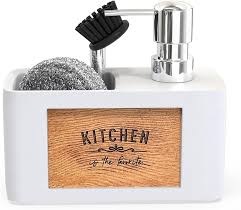 Distributeur Savon Cuisine Porte Eponge - Élégance et Praticité